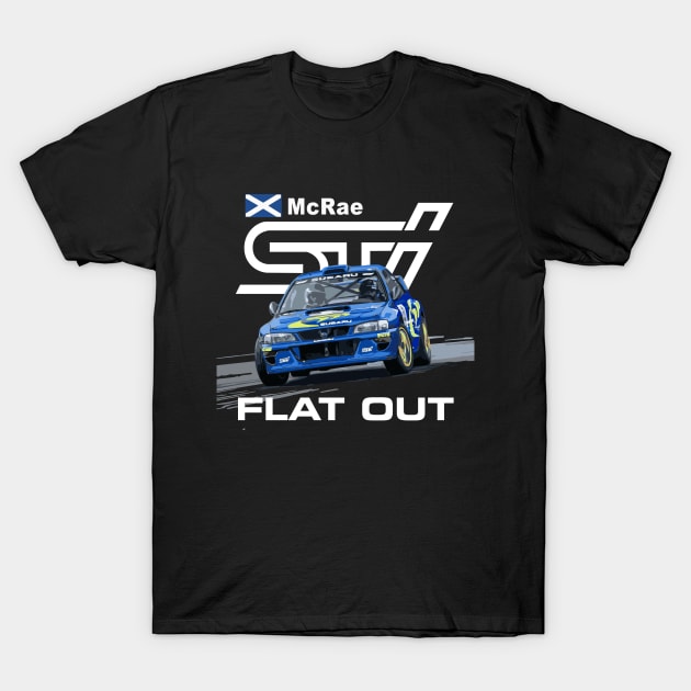 WRC Impreza STi Flat Out Four Boxer T-Shirt by cowtown_cowboy